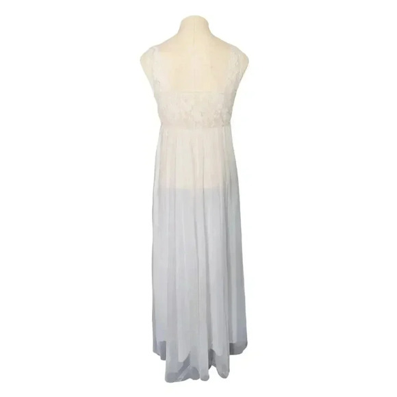 Blanche by Erika McGowan Bridal Slip Gown Nylon Lace Peignoir Lingerie Sz Small - Picture 4 of 6